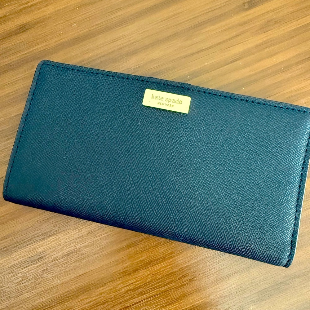 Kate Spade Navy Saffiano Leather Wallet